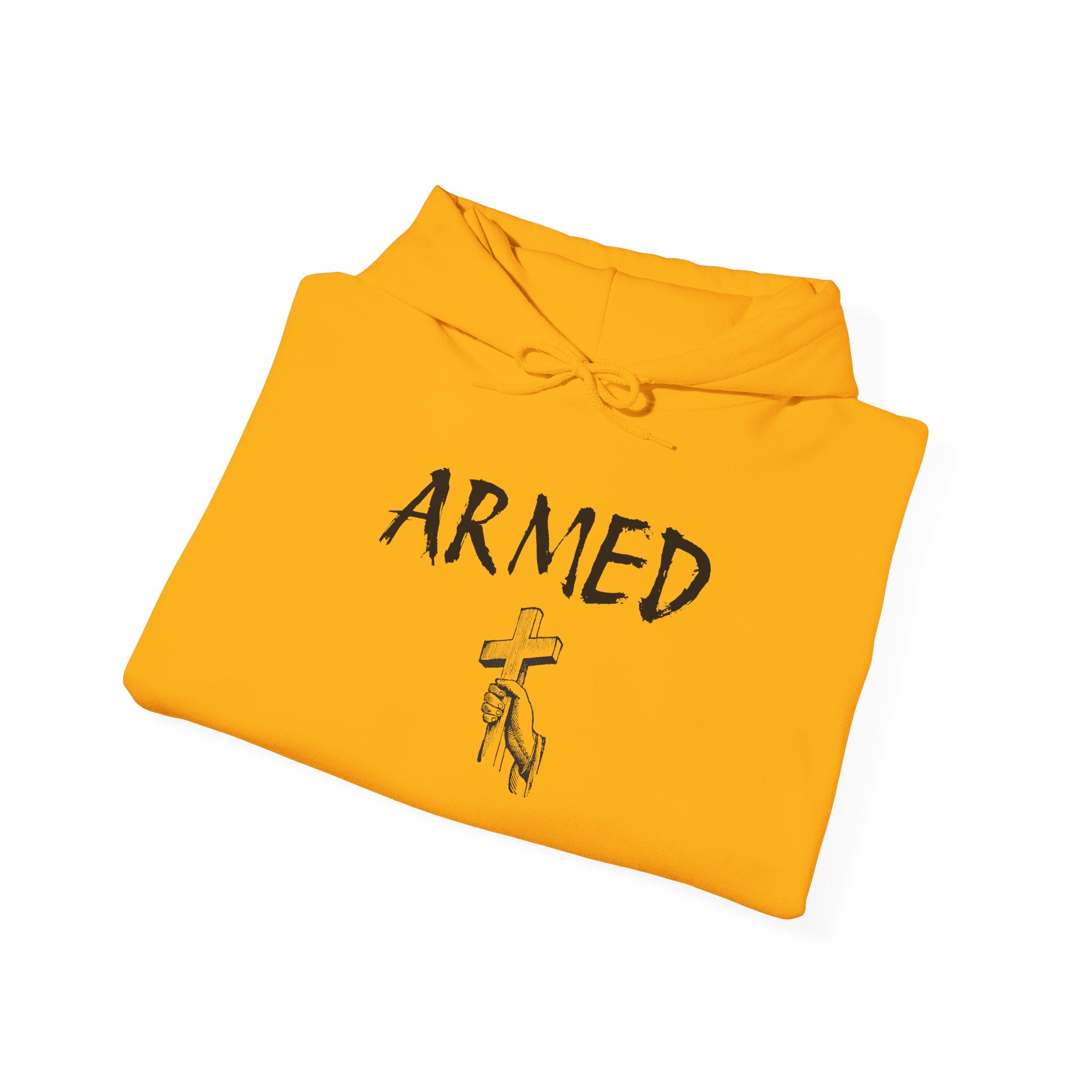 Copy of Unisex Hoodie - Armed Cross Design, Cool Streetwear, Casual Gift, Motivational Sweatshirt, Fashionable Comfort