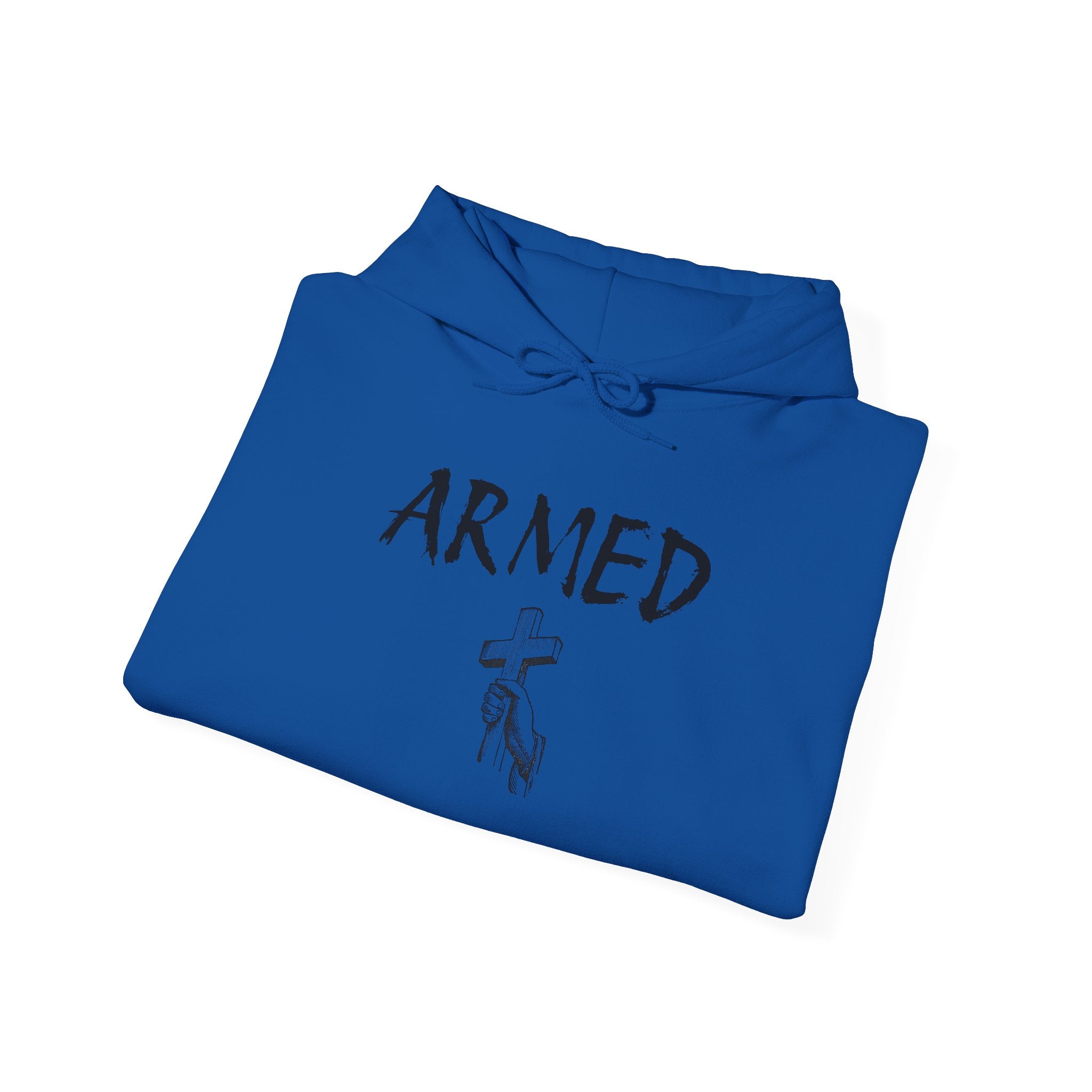 Copy of Unisex Hoodie - Armed Cross Design, Cool Streetwear, Casual Gift, Motivational Sweatshirt, Fashionable Comfort