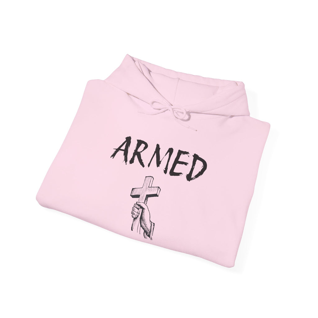 Copy of Unisex Hoodie - Armed Cross Design, Cool Streetwear, Casual Gift, Motivational Sweatshirt, Fashionable Comfort
