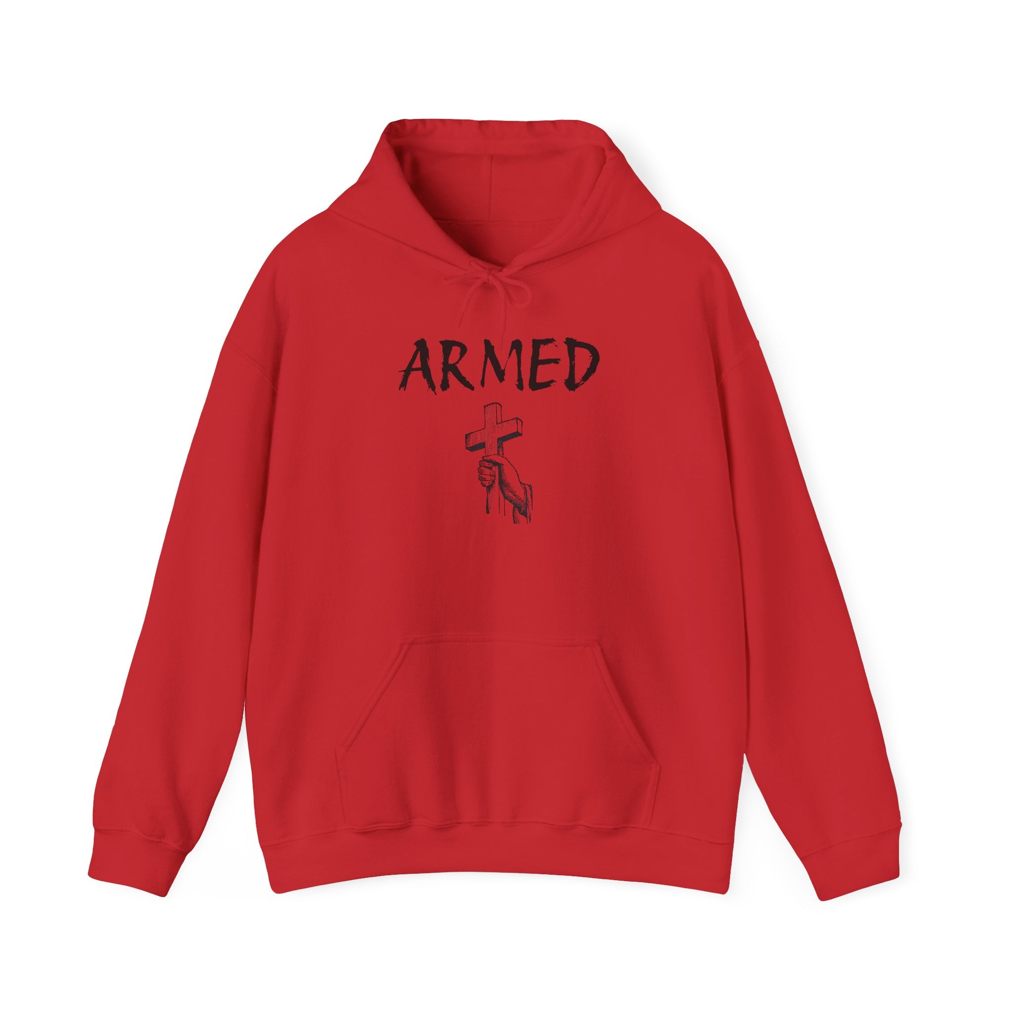 Copy of Unisex Hoodie - Armed Cross Design, Cool Streetwear, Casual Gift, Motivational Sweatshirt, Fashionable Comfort