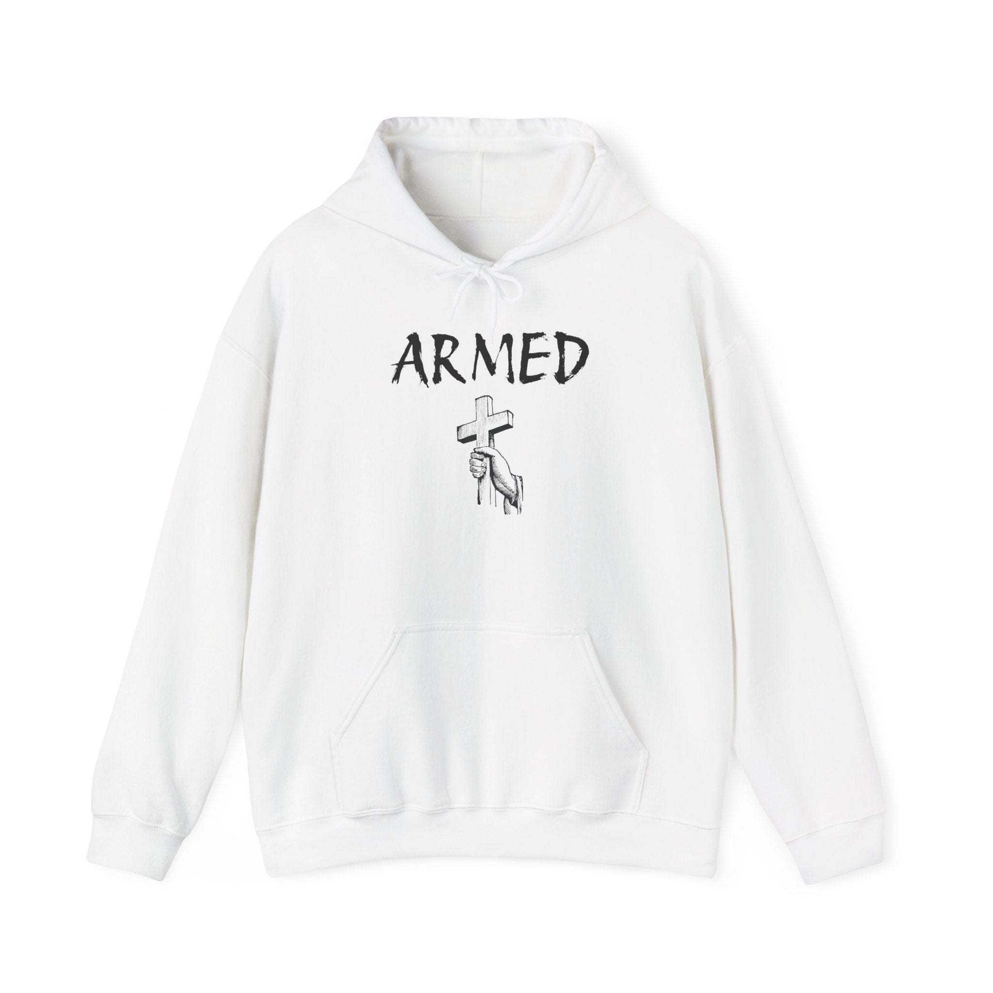 Copy of Unisex Hoodie - Armed Cross Design, Cool Streetwear, Casual Gift, Motivational Sweatshirt, Fashionable Comfort