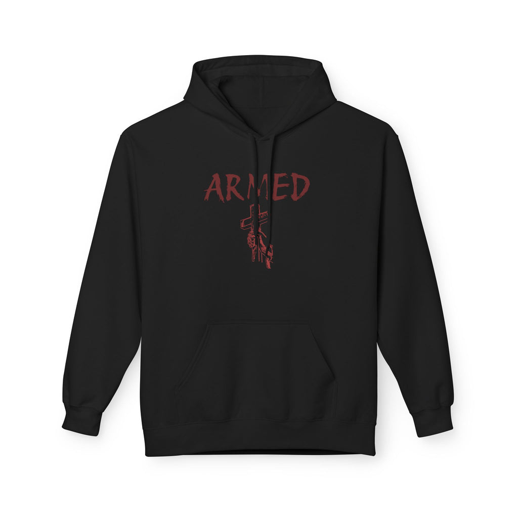 Armed Unisex Fleece Hoodie - Casual, Cozy, Ideal for Gifting, Everyday Wear, Statement Piece