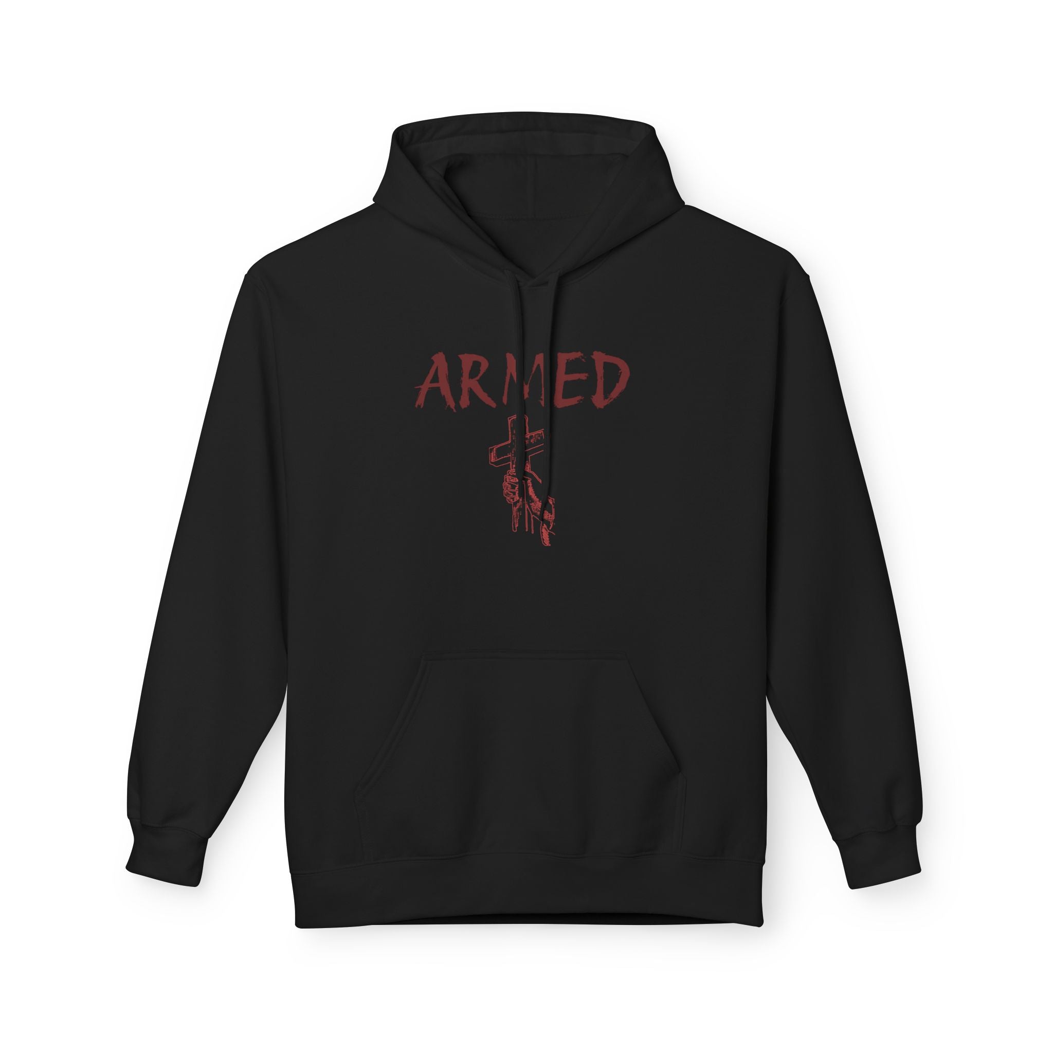 Armed Unisex Fleece Hoodie - Casual, Cozy, Ideal for Gifting, Everyday Wear, Statement Piece