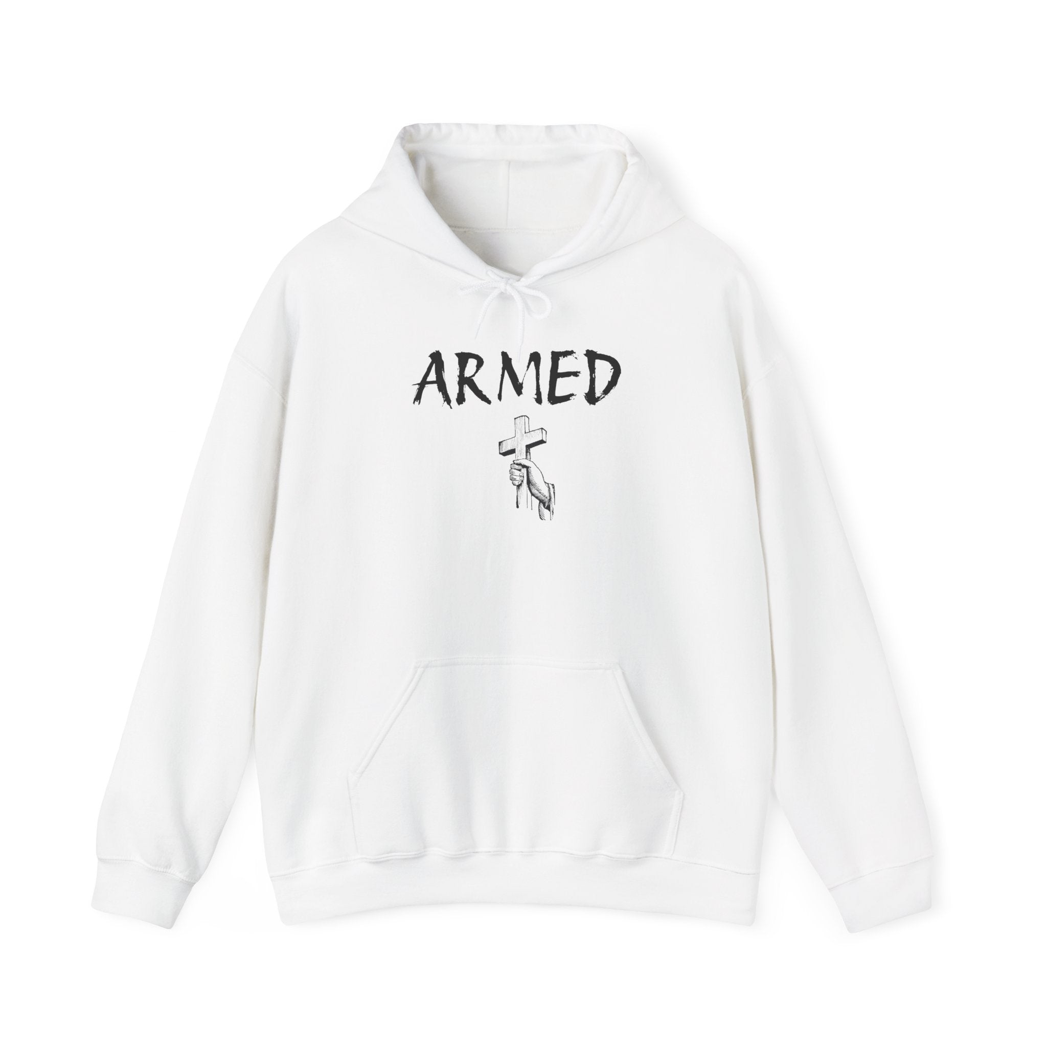 Copy of Unisex Hoodie - Armed Cross Design, Cool Streetwear, Casual Gift, Motivational Sweatshirt, Fashionable Comfort
