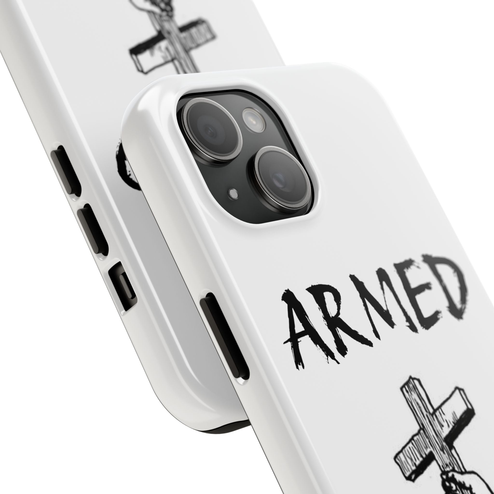 Tough Phone Case with 'Armed' Graphic, Durable Phone Cover for Protection, Christian Gift, Strong Visual Statement, Unique Phone [...]