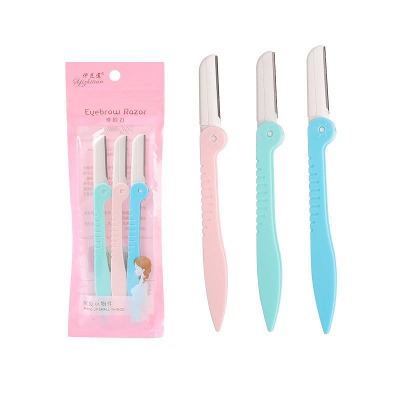 New 3 Packs Of Folding Eyebrow Trimmers, Professional Eyebrow Scraping Blades For Women