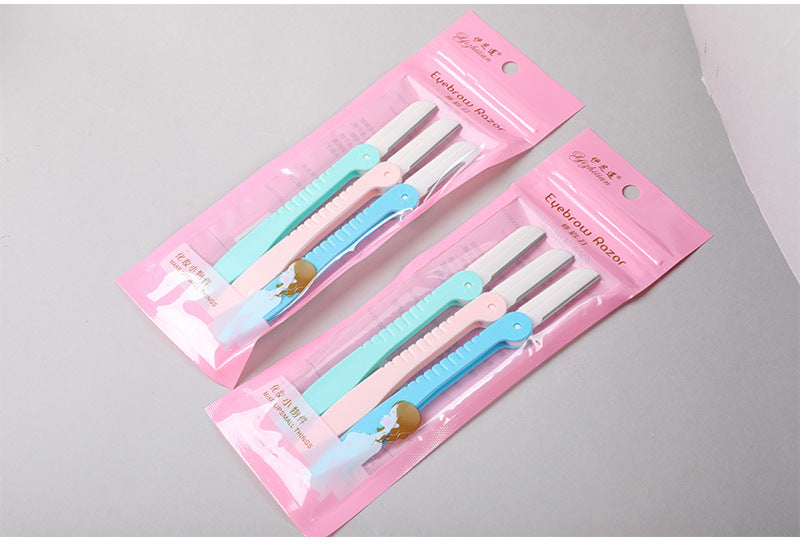 New 3 Packs Of Folding Eyebrow Trimmers, Professional Eyebrow Scraping Blades For Women
