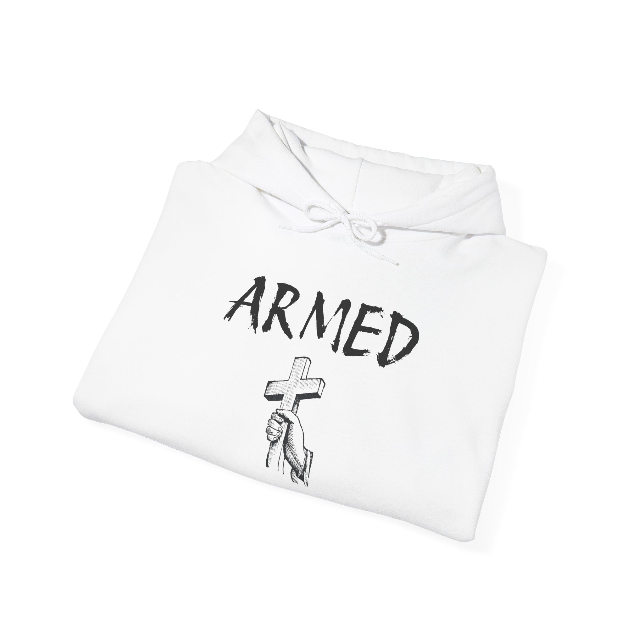 Copy of Unisex Hoodie - Armed Cross Design, Cool Streetwear, Casual Gift, Motivational Sweatshirt, Fashionable Comfort