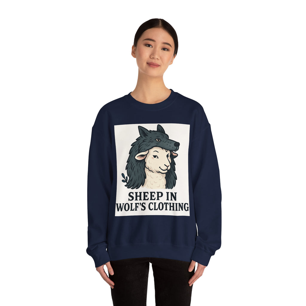 Sweatshirt — "Sheep in Wolf’s Clothing" Graphic Crewneck
