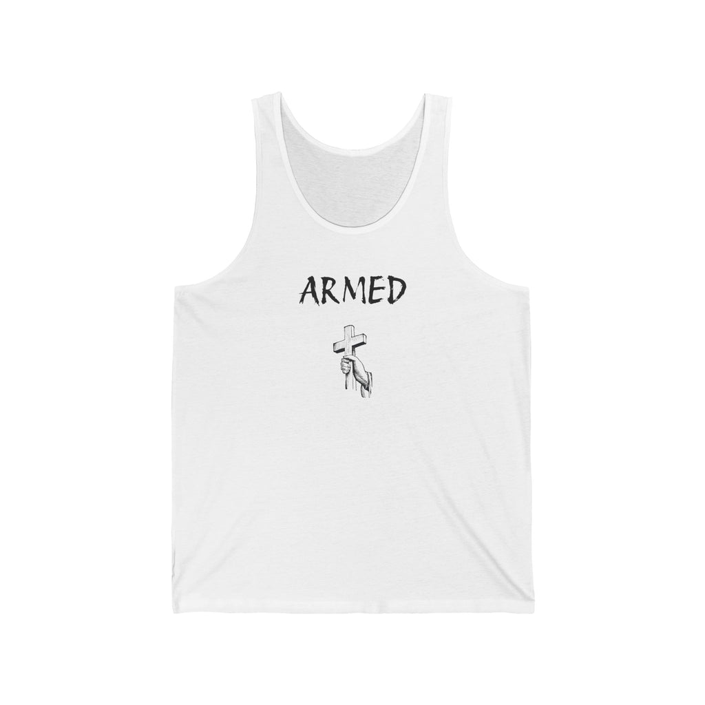 Armed Unisex Jersey Tank - Casual Graphic Tee for Everyday Wear