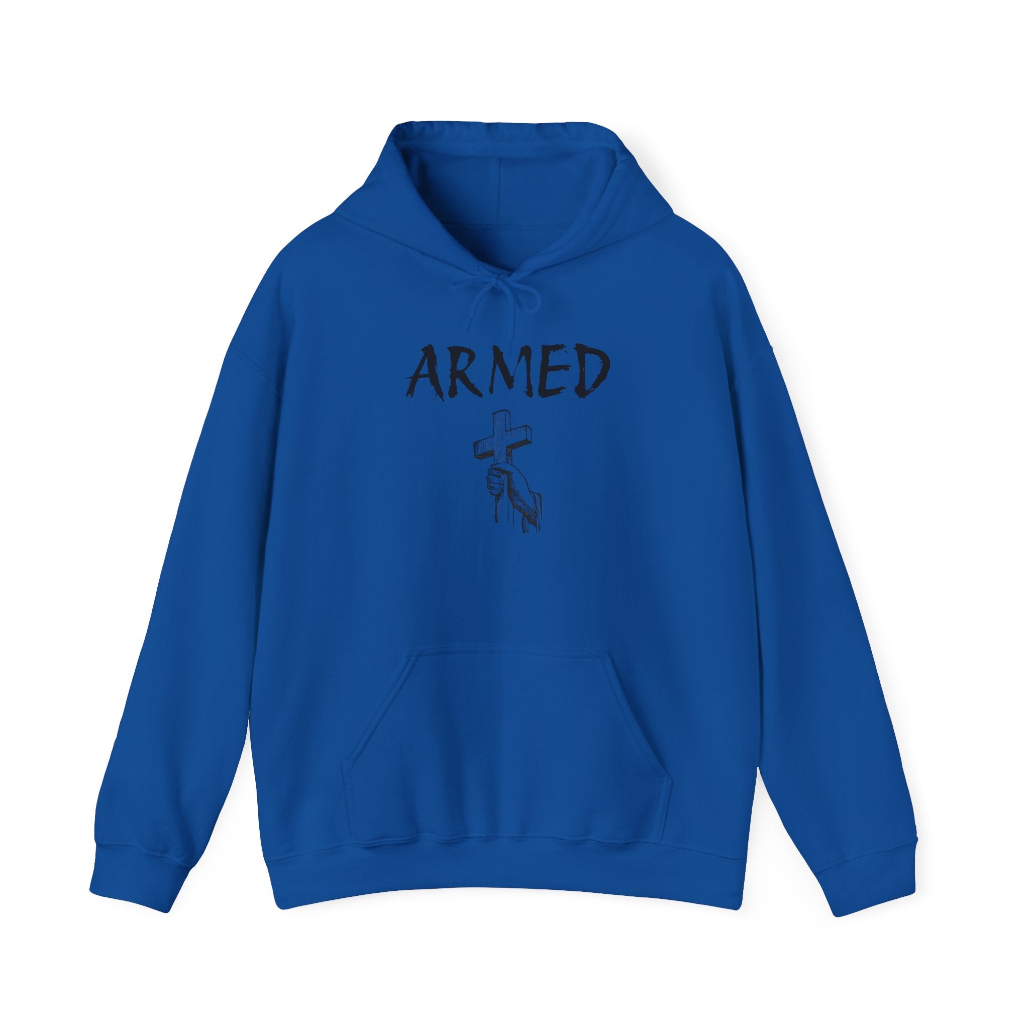 Copy of Unisex Hoodie - Armed Cross Design, Cool Streetwear, Casual Gift, Motivational Sweatshirt, Fashionable Comfort