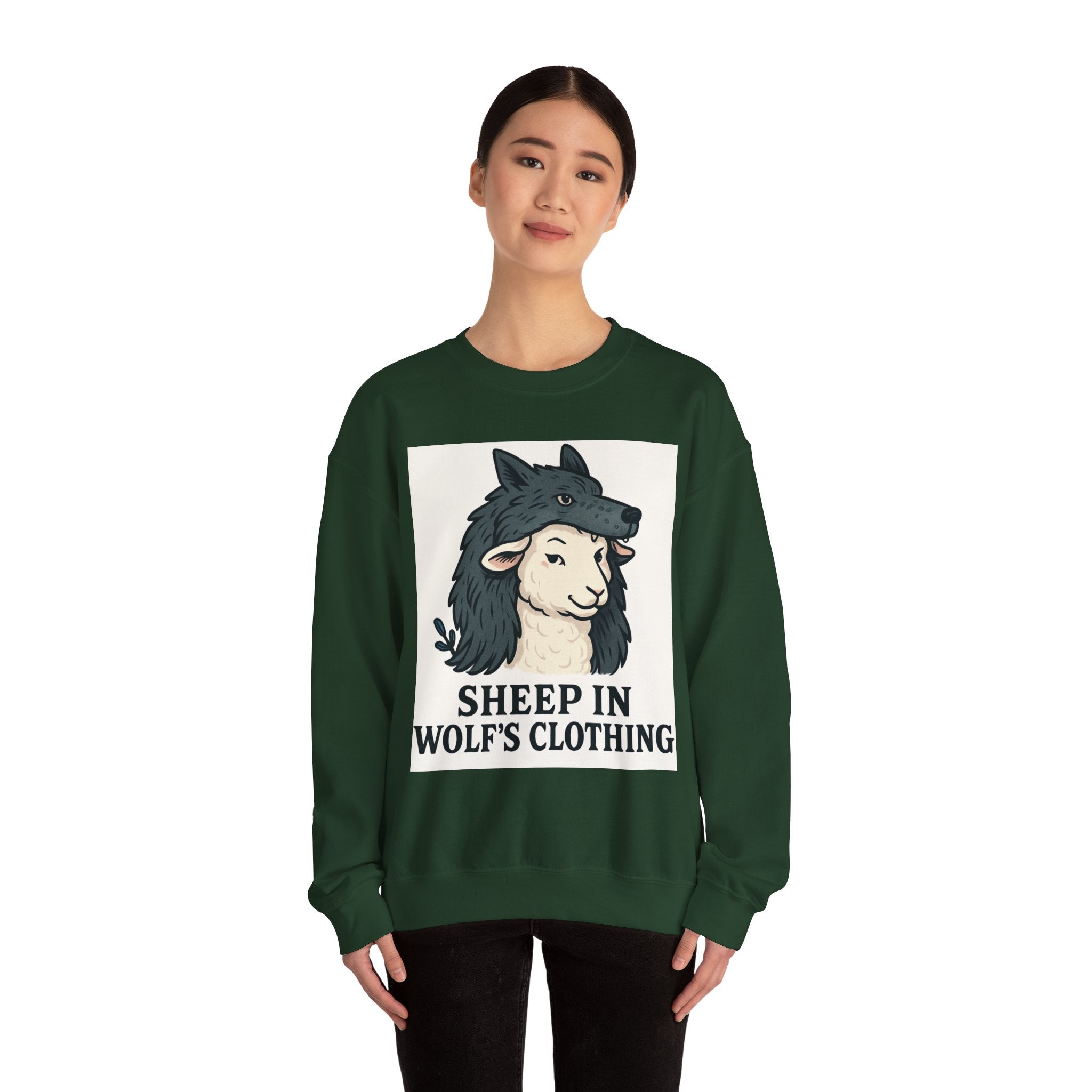 Sweatshirt — "Sheep in Wolf’s Clothing" Graphic Crewneck