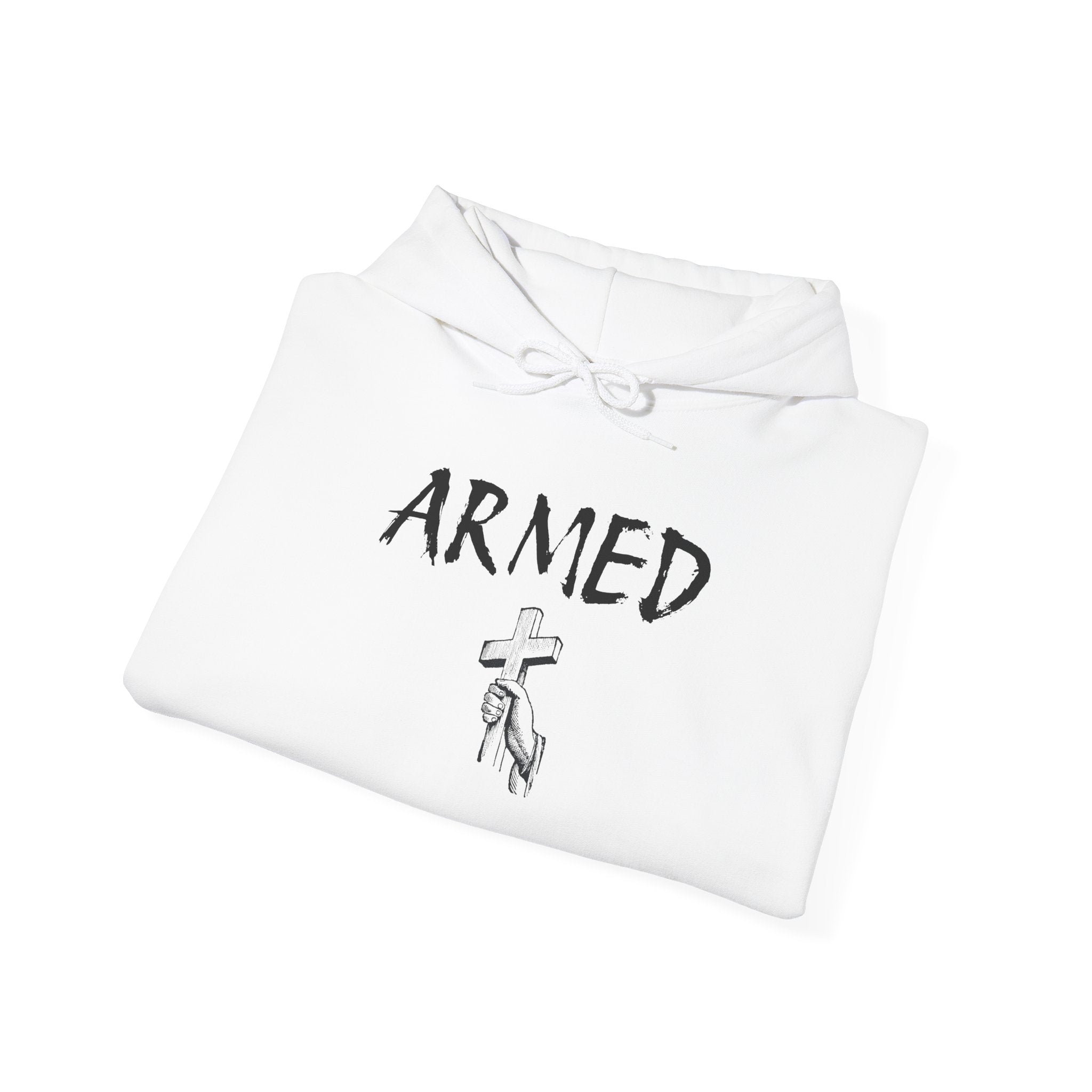 Copy of Unisex Hoodie - Armed Cross Design, Cool Streetwear, Casual Gift, Motivational Sweatshirt, Fashionable Comfort