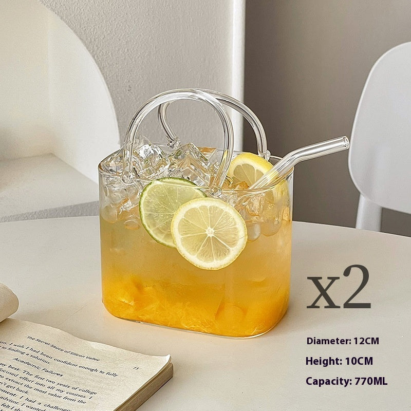 Summer Fruit Teas Glass Handbag Cup