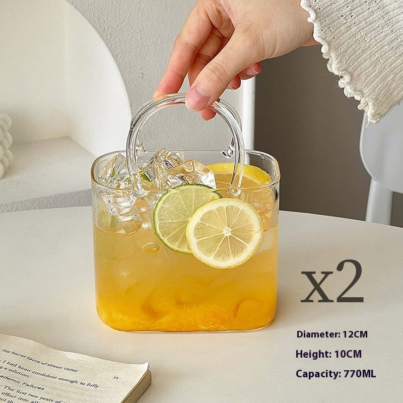 Summer Fruit Teas Glass Handbag Cup